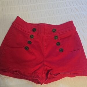 💥Express Red High Waist Tailored Shorts